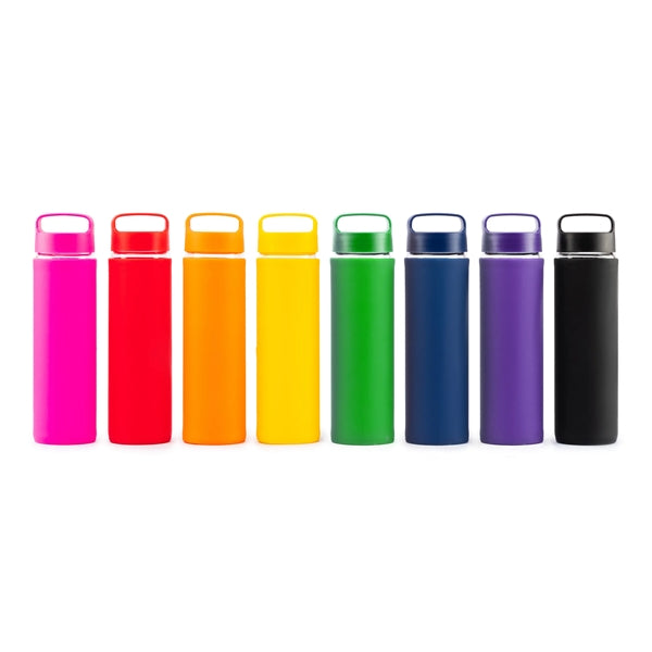 20 oz Glass Lulumax water bottle with silicone grip