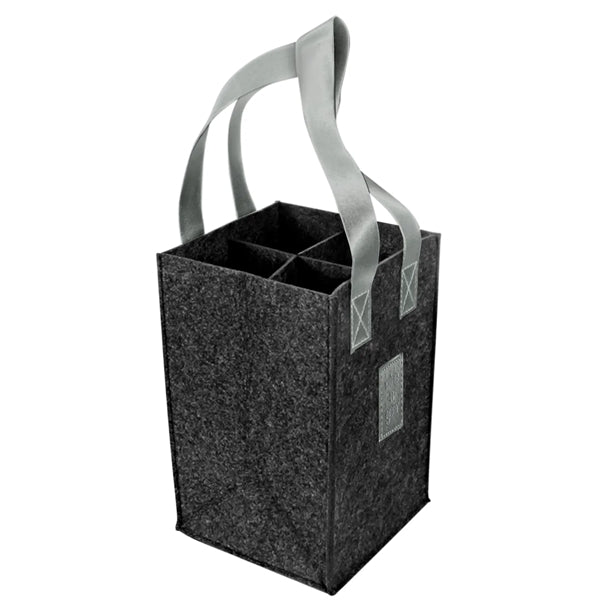 4-Bottle Felt Wine Tote