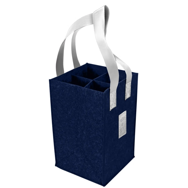 4-Bottle Felt Wine Tote