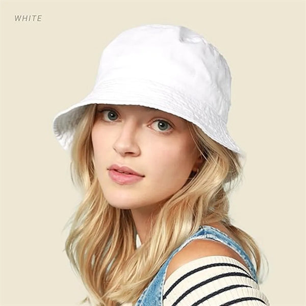Cotton Bucket Hat Unisex Lightweight UV Protection