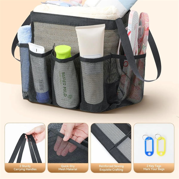 Mesh Shower Caddy Tote Bag