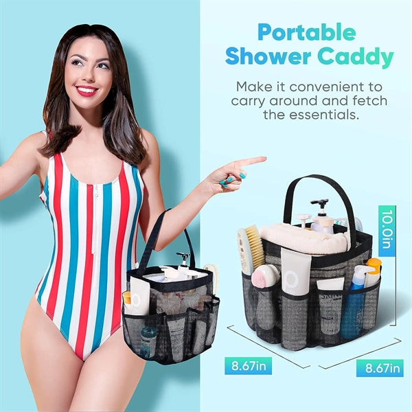 One Handle Mesh Shower Caddy Bag