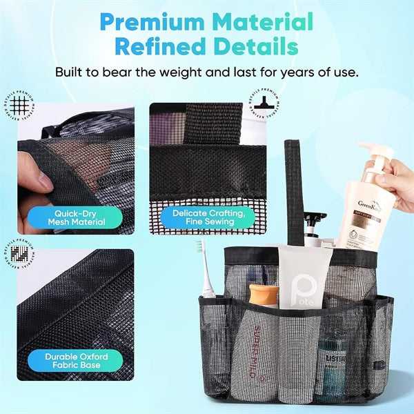 One Handle Mesh Shower Caddy Bag