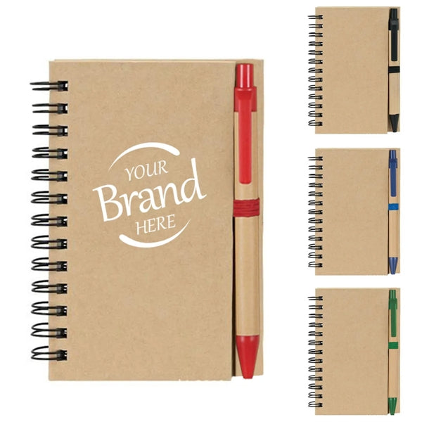 Practical ECO cover journal notebook with pen