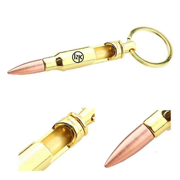 Metal Bullet Bottle Opener Key Chain