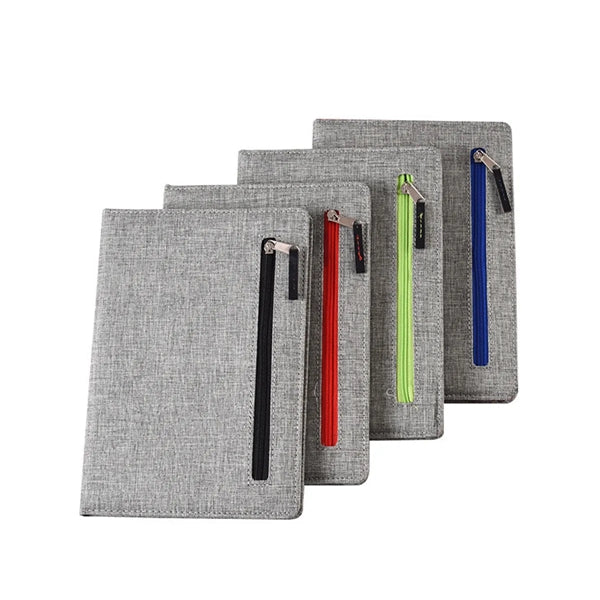 Journal Diary Hardcover Linen Notebook with Zipper Cover