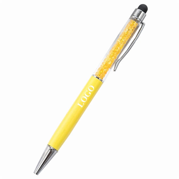 Crystal Gem Metal Pens with Stylus
