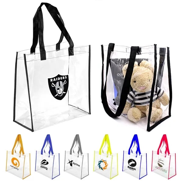 Vinyl Clear Stadium Tote Bag