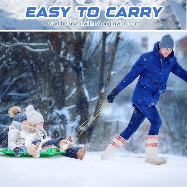 Winter Snow Round Plastic Sleds With Handles