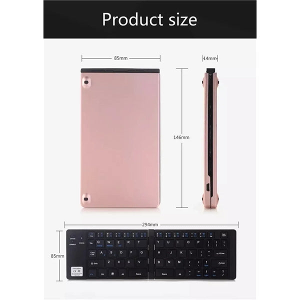 Aluminum Smart Bluetooth Folding Keyboard