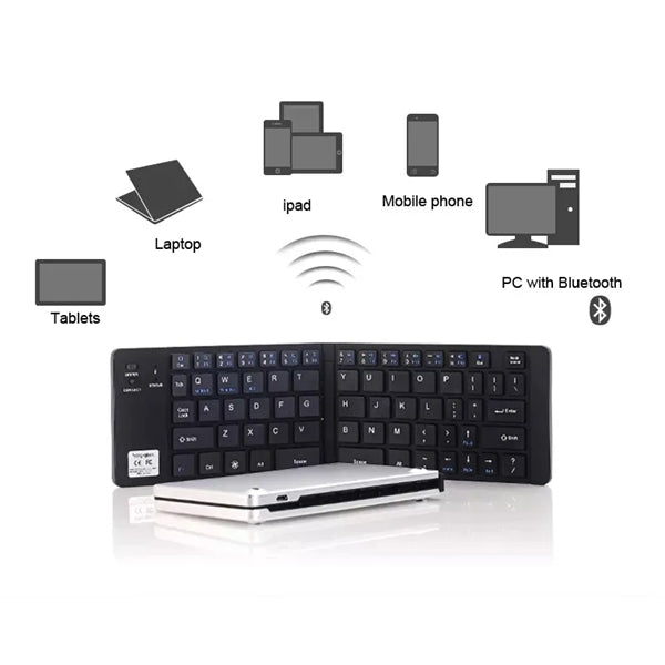 Aluminum Smart Bluetooth Folding Keyboard