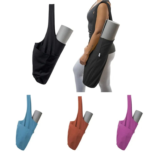 Portable Sports Gym Fitness Canvas Yoga Mat Shouler Bag