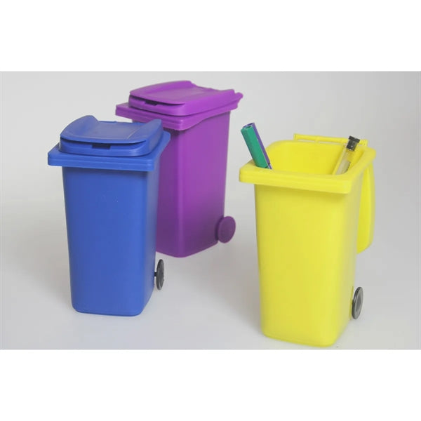 Mini Office Exquisite Garbage Trash Bin Pen Holder Organizer