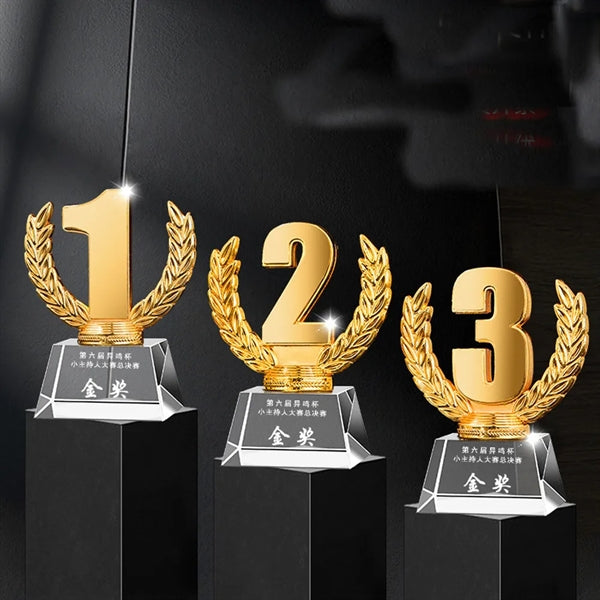 Resin Trophy With Crystal Base