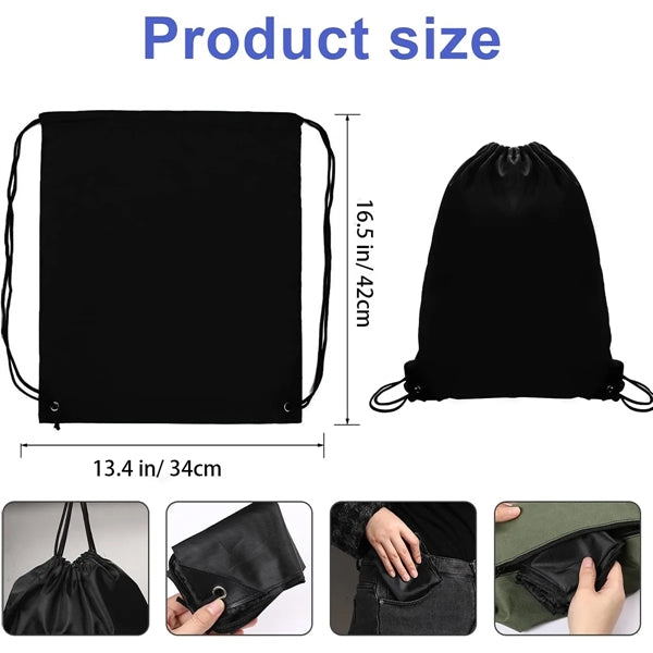 Drawstring Backpack String Bag Sackpack Draw Back Sack