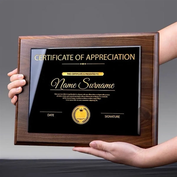 Engraving Wooden Plaques Award