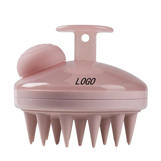 Silicone shampoo massage brush that presses out
