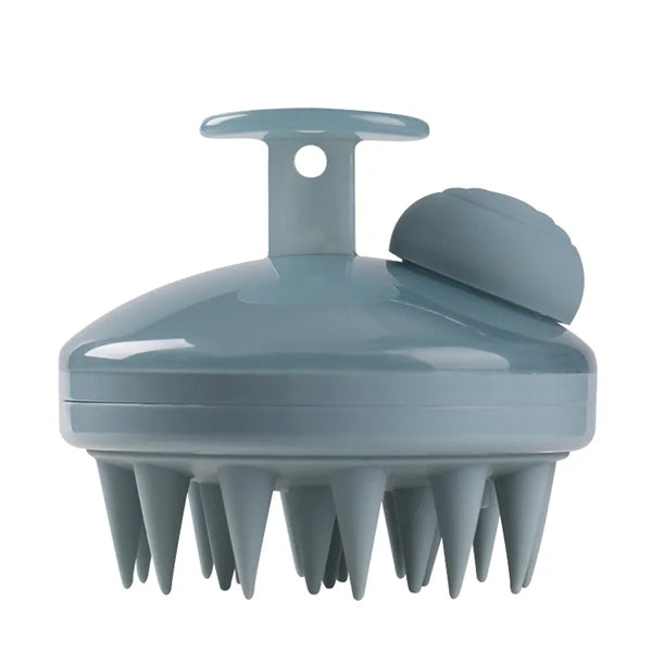 Silicone shampoo massage brush that presses out