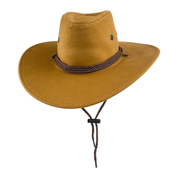 Western Suede Cowboy Hat W/ Wide Brim