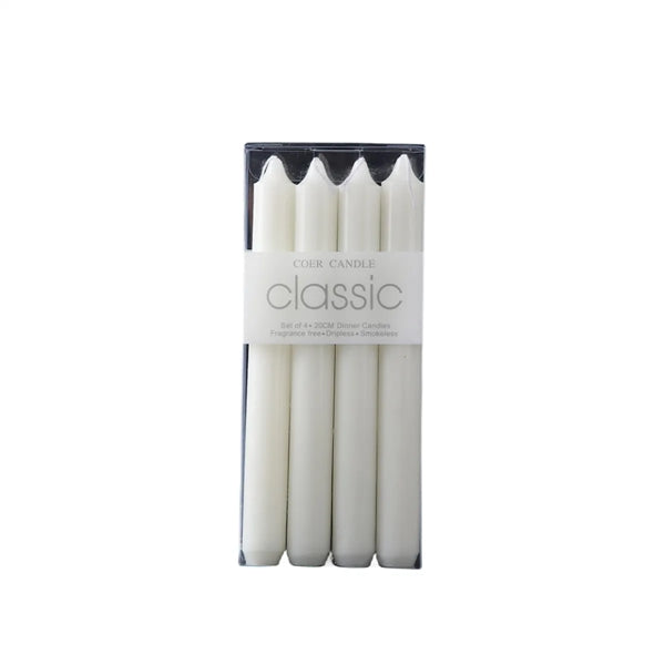 Unscented Smokeless Taper Candle
