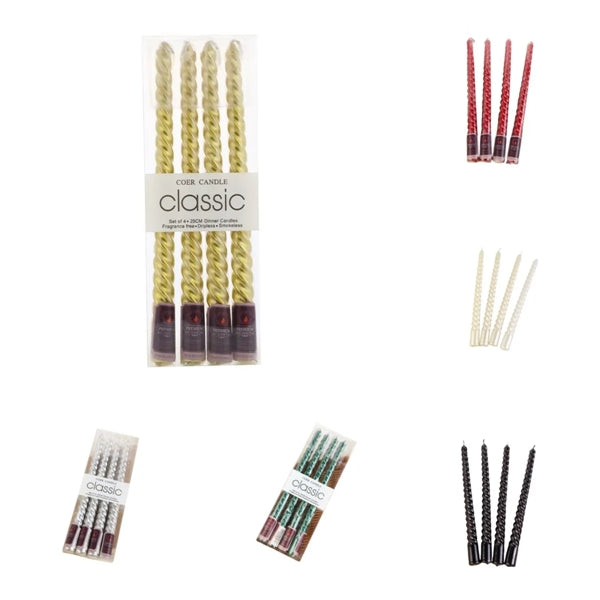 Colored Threaded Taper Candle Candlestick