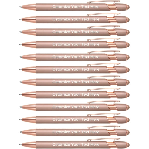 Rose Gold Soft-Touch Aluminum Pen w/ Stylus