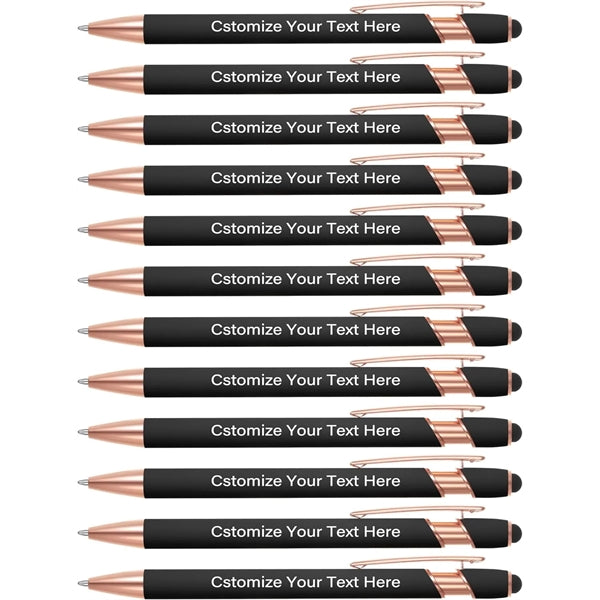 Rose Gold Soft-Touch Aluminum Pen w/ Stylus