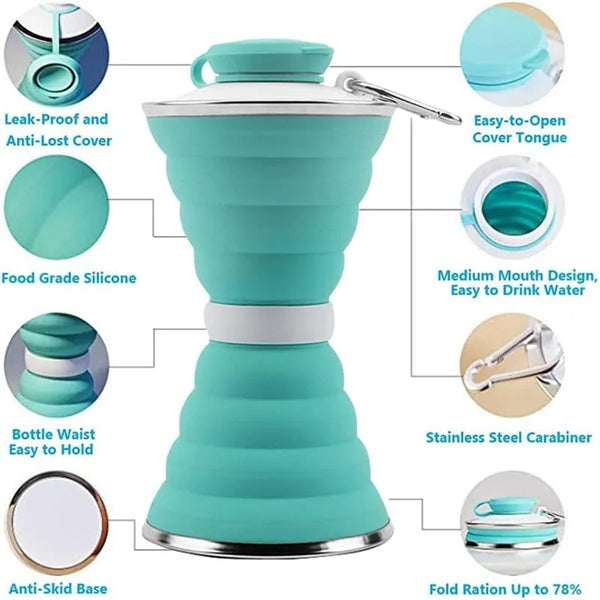 Silicone Foldable Cup with Carabiner