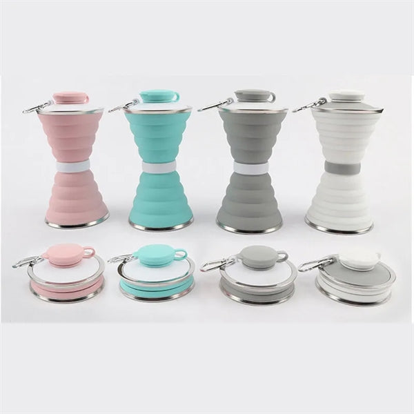 Silicone Foldable Cup with Carabiner