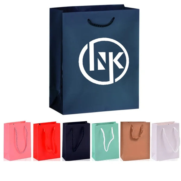 Matte Laminated Tote Bag w/ Macrame Rope Handles