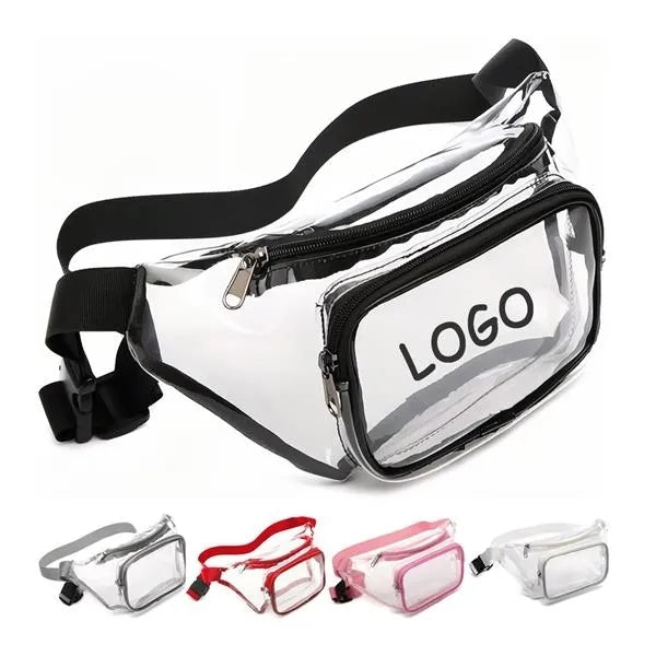 Two Zipper Pockets Clear PVC Bag