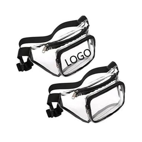 Two Zipper Pockets Clear PVC Bag