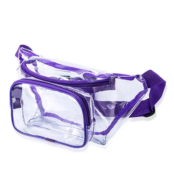 Two Zipper Pockets Clear PVC Bag