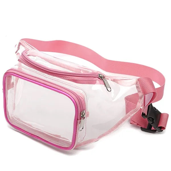 Two Zipper Pockets Clear PVC Bag