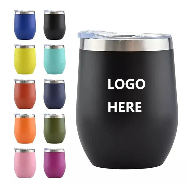 12 oz Insulated Stainless Steel Wine Tumbler