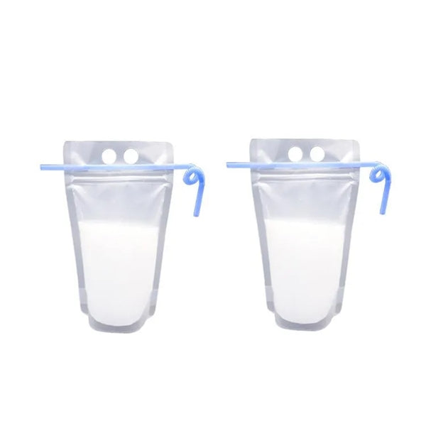 Clear Hand-held Reclosable Drinking Pouch