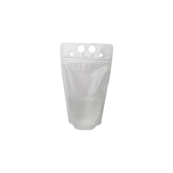 Clear Hand-held Reclosable Drinking Pouch