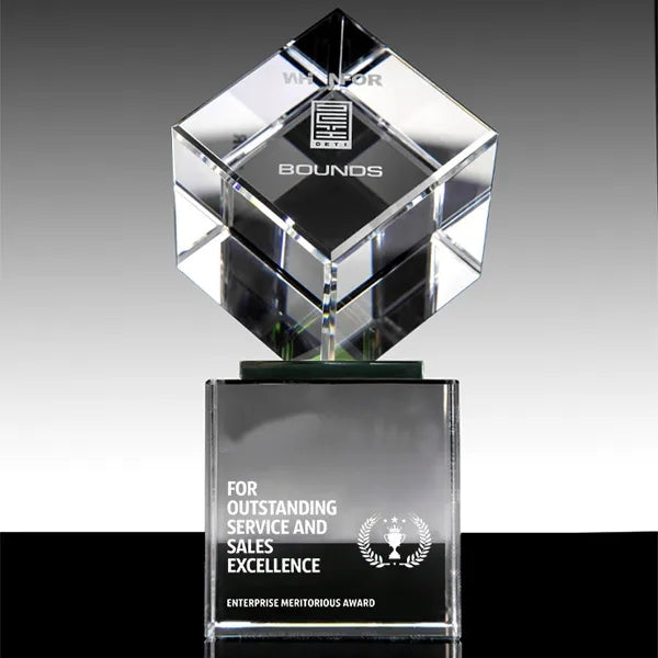 Occasion Cube on Column Crystal Base