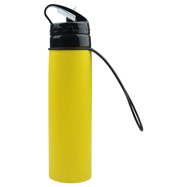 21oz. Collapsible Silicone Sports Water Bottles