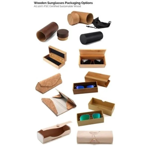 Natural Cork Folding Wood Case for Wooden Sunglasses