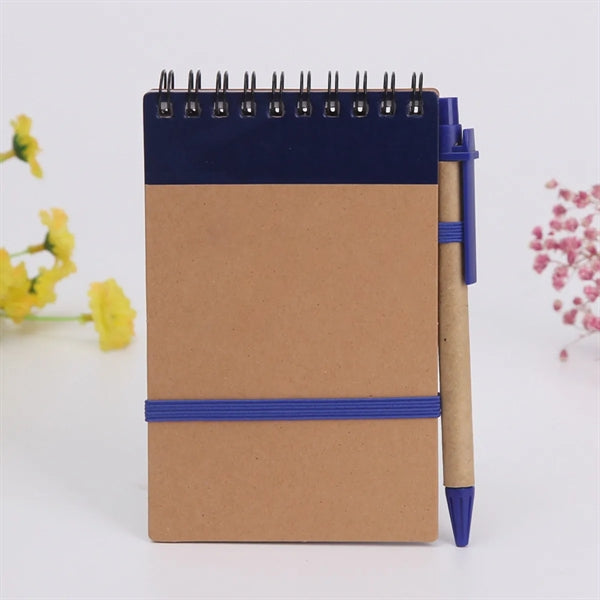 Kraft Paper Notepad Pen Holder