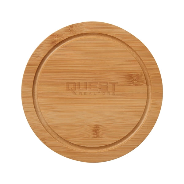 5-Piece Swivel Top Bamboo Cheese Board Set