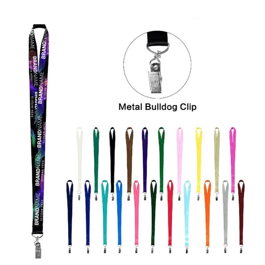 3/4" Full Color Sublimated Lanyard With bulldog Clip
