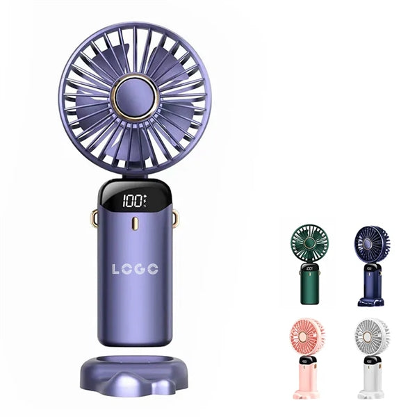 Digital display handheld mini fan