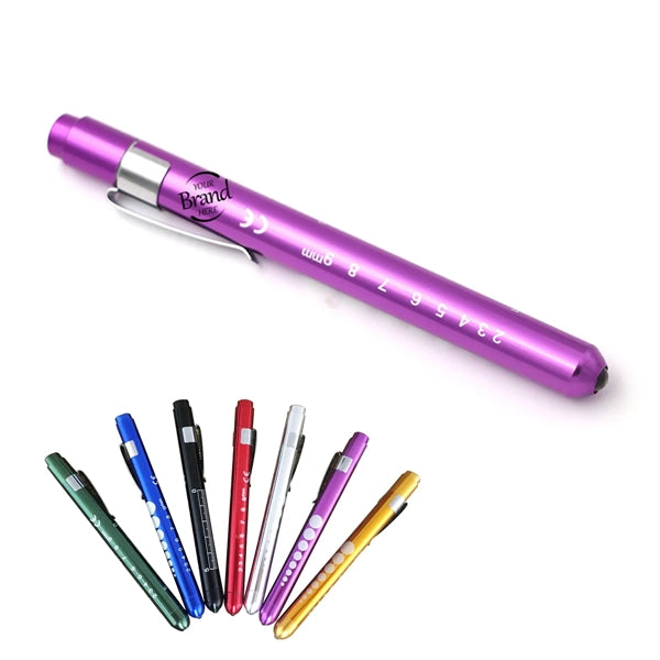Clickable Led Medical Penlight With Pupil Gauge