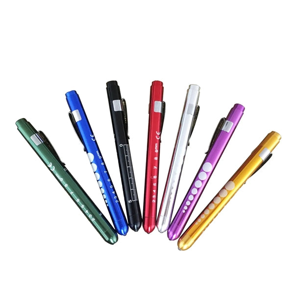 Clickable Led Medical Penlight With Pupil Gauge