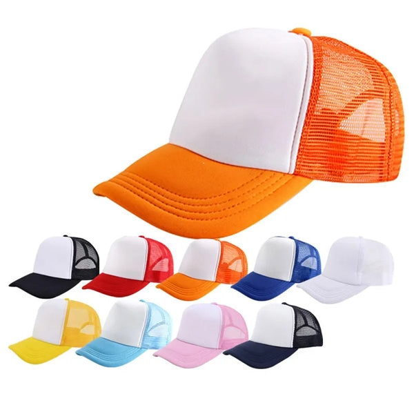 Full Color Imprint 5 Panel Trucker Hat Or Mesh Back Cap