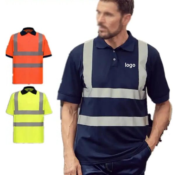 High Visibility Safety Polo Shirt Short Sleeves