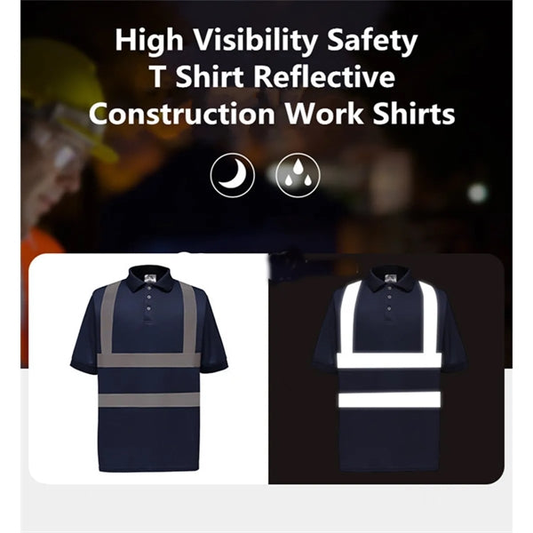 High Visibility Safety Polo Shirt Short Sleeves