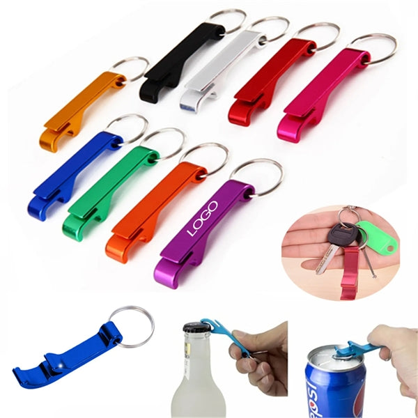 Aluminum Bottle Opener With Key Chain